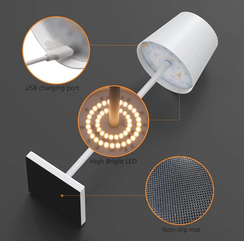 Dettaglio del controllo touch della GVR Table Lamp 2x1