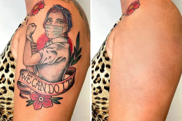 Applicazione del fondotinta (NTM) CoverPlus per coprire imperfezioni