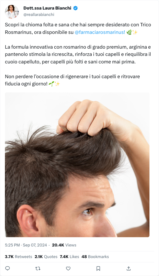 Benefici di (NTM) Trico Rosmarinus 1x19