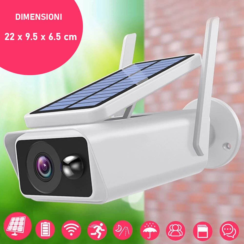 Telecamera di sicurezza solare senza fili GVR Solar Wifi Camera